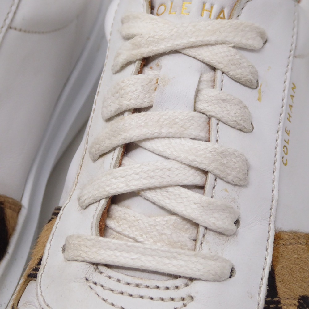 Cole Haan Womens Grandpro Rally Court Sneakers White Leopard Print Size 7B - Picture 5 of 11